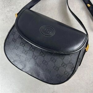 Gucci Black Monogram Crossbody Bag